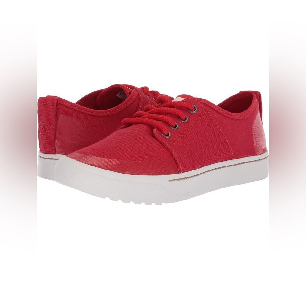 Sorel Campsneak Red Lace Up canvas Sneakers women’s size 8